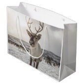 トナカイ自然写真 ラージペーパーバッグ (裏面アングル)