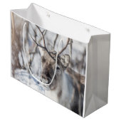 トナカイ自然写真 ラージペーパーバッグ (正面アングル)