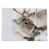 トナカイ自然写真 ラージペーパーバッグ (裏面)