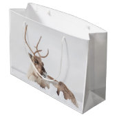 トナカイ自然写真 ラージペーパーバッグ (裏面アングル)