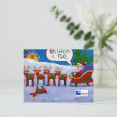 トナカイ葉書き付きサンタ シーズンポストカード (スタンド正面)