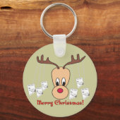 トナカイ薬局メリークリスマス キーホルダー (正面)