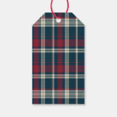 トナカイ表現サンタ・クロース・プレイド・クリスマス ギフトタグ (裏面)