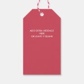 トナカイ表現特別引渡 ギフトタグ (裏面)