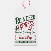 トナカイ表現特別引渡 ギフトタグ (正面)