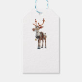 トナカイ誇りを持ったクラフトギフトラベル ギフトタグ (正面)