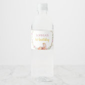 トナカイ誕生日ウォーターボトルラベル ペットボトルラベル (正面)