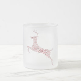 トナカイ語アートルドルフBlixem彗星キューピッド フロストグラスマグカップ