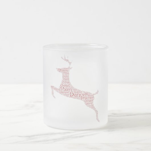 トナカイ語アートルドルフBlixem彗星キューピッド フロストグラスマグカップ (中央)