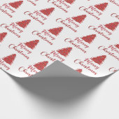 トナカイ赤いグリッター – メリークリスマス ラッピングペーパー (角)