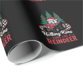 トナカイ走のクリスマス・トラクターのようなものはない ラッピングペーパー (ロールコーナー)