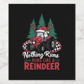 トナカイ走のクリスマス・トラクターのようなものはない ワインラベル (シングルラベル)