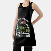 トナカイ走レのクリスマストラクターに似たものはない エプロン (インサイチュ)
