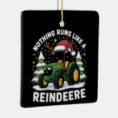 トナカイ走レのクリスマストラクターに似たものはない セラミックオーナメント (右)