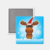 トナカイ遊のサンタ マグネット (正面/裏面)