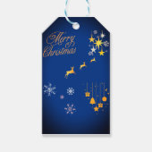 トナカイ金ゴールド ギフトタグ (正面)