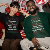 トナカイ離れの食べ物の醜いクリスマスセーター Tシャツ