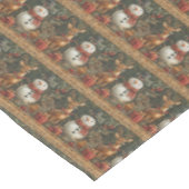 トナカイ雪だるまクリスマスプレゼント音楽ノート テーブルクロス (アングル)