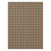 トナカイ雪だるまクリスマスプレゼント音楽ノート テーブルクロス (正面)