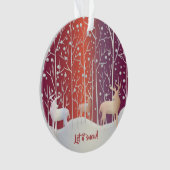 トナカイ雪だ！クリスマス オーナメント (正面)