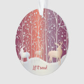 トナカイ雪だ！クリスマス オーナメント (正面)