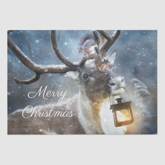 トナカイ雪の冬 薄葉紙 (正面)