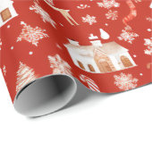 トナカイ雪の国レッドクリスマス ラッピングペーパー (ロールコーナー)
