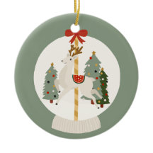 トナカイ雪の球体