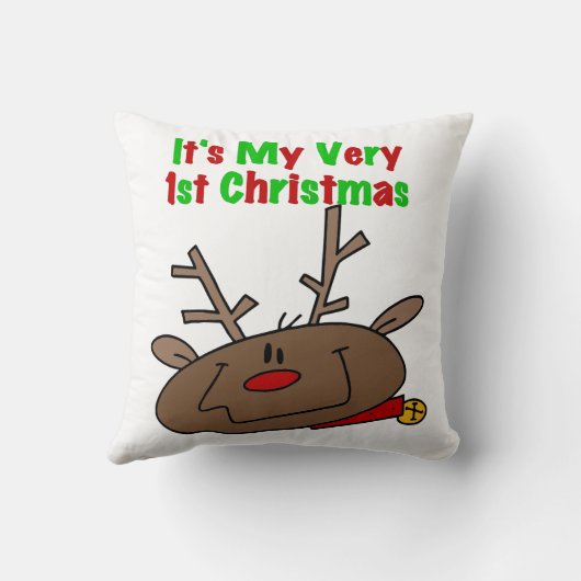 トナカイ非常に1番目のクリスマス クッション (裏面)