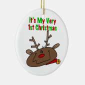 トナカイ非常に1番目のクリスマス セラミックオーナメント (右)
