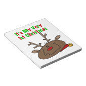 トナカイ非常に1番目のクリスマス ノートパッド (アングル)