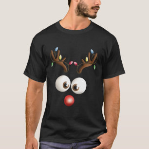 トナカイ顔イラストレーション Tシャツ