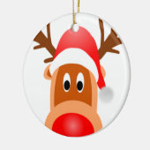トナカイ顔オン セラミックオーナメント (左)