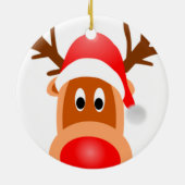 トナカイ顔オン セラミックオーナメント (裏面)