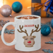 トナカイ顔パーソナライズMAG コーヒーマグカップ