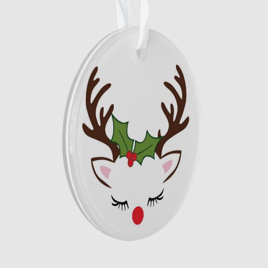 トナカイ顔 オーナメント (正面)
