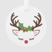 トナカイ顔 オーナメント (正面)