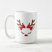 トナカイ顔"彼女"コーヒーマグカップ コーヒーマグカップ (左)