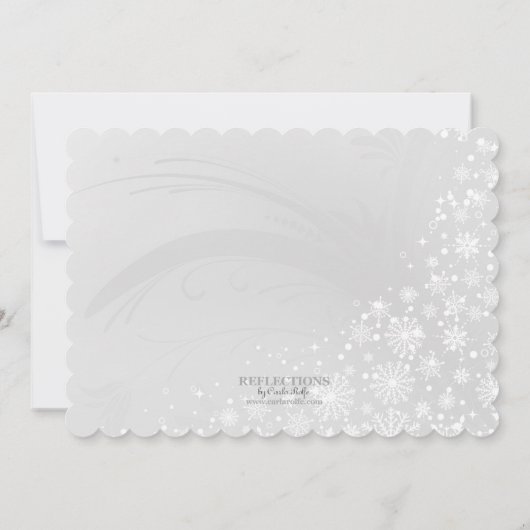 トナカイ飛んでいるクリスマスパーティの招待状 招待状 (裏面)