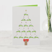 トナカイ飛んでいるクリスマス カード (正面)