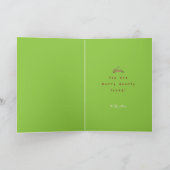 トナカイ飛んでいるクリスマス カード (内部)