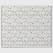 トナカイ飛んでいるクリスマス ラッピングペーパー (フラット)