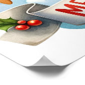 トナカイ飛んでいる飛行機ポスター ポスター (角)