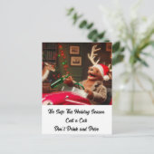 トナカイ飲は飲み物も運転もしない ポストカード (スタンド正面)