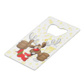 トナカイ飲スおもしろいクリスキャラクター クレジットカード栓抜き (裏面アングル)