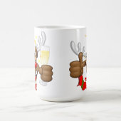 トナカイ飲スおもしろいクリスキャラクター コーヒーマグカップ (中央)