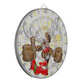 トナカイ飲スおもしろいクリスキャラクター ダーツボード (正面左)