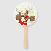 トナカイ飲スおもしろいクリスキャラクター ハンドファン (裏面)