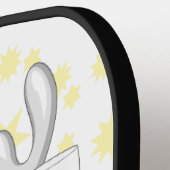 トナカイ飲スおもしろいクリスキャラクター ピックルボールラケット (左詳細)