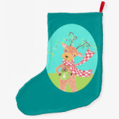 トナカイ飲用コーヒークリスマスストッキング ラージクリスマスストッキング (裏面)